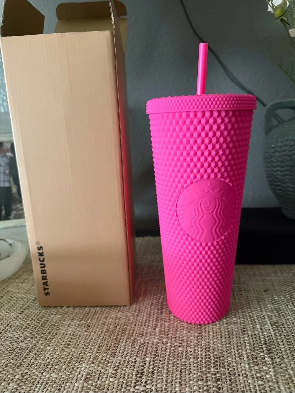 Rare Starbucks hot pink studded Starbucks cup